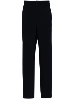 DRIES VAN NOTEN elasticated-waist straight-leg trousers - Blue