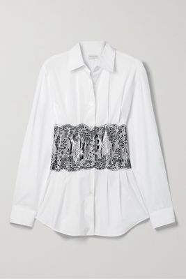 Dries Van Noten - Embroidered Cotton-poplin Shirt - White