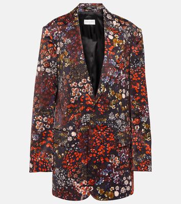 Dries Van Noten Floral cotton-blend blazer