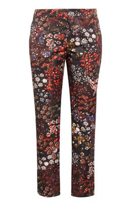 Dries Van Noten Floral Print Straight Leg Trousers in Red 352