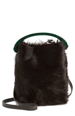 Dries Van Noten Genuine Calf Hair Top Handle Bag in Auber 357