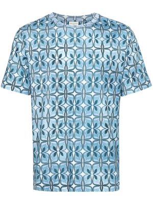 DRIES VAN NOTEN geometric-printed cotton T-shirt - Blue