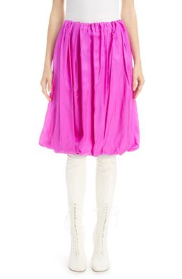 Dries Van Noten Hara Silk & Cotton Skirt in Fuchsia