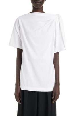 Dries Van Noten Helore Draped T-Shirt in White 1