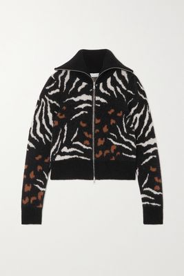 Dries Van Noten - Jacquard-knit Alpaca-blend Cardigan - Black