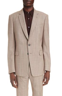 Dries Van Noten Kayne Stripe Wool Suit in Brown 703