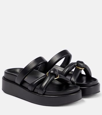 Dries Van Noten Knotted leather platform sandals