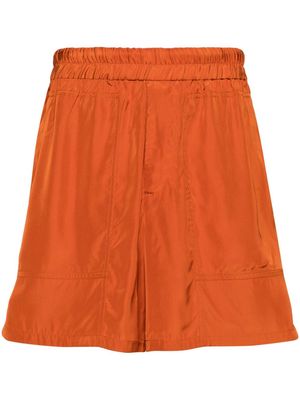 DRIES VAN NOTEN mid-rise satin deck shorts - Orange