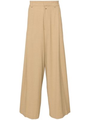 DRIES VAN NOTEN mid-rise wide-leg trousers - Neutrals