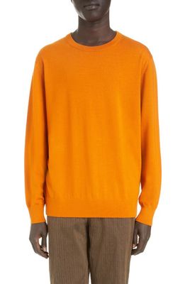 Dries Van Noten Munck Merino Wool Sweater in Orange