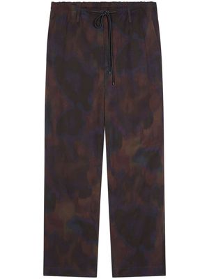 DRIES VAN NOTEN Overdyed loose-fit trousers - Red