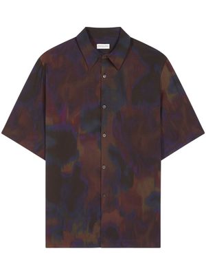 DRIES VAN NOTEN Overdyed print shirt - Red