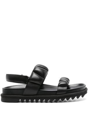 DRIES VAN NOTEN padded-panels leather sandals - Black