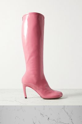 Dries Van Noten - Patent-leather Knee Boots - Pink