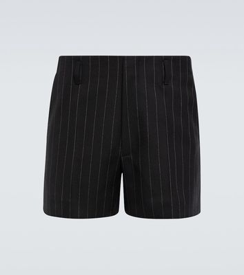 Dries Van Noten Pinstriped mid-rise wool shorts