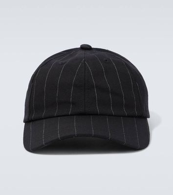 Dries Van Noten Pinstriped wool baseball cap