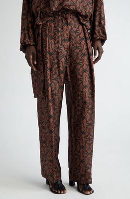 Dries Van Noten Polkar Silk Cargo Pants in Black 900