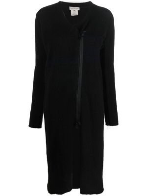 Dries Van Noten Pre-Owned 1990s zipped knee-length coat - Black