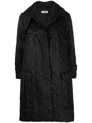 Dries Van Noten Pre-Owned 2000s diamond-quilted padded coat - Black