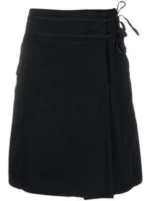Dries Van Noten Pre-Owned 2000s side-tie A-line skirt - Black