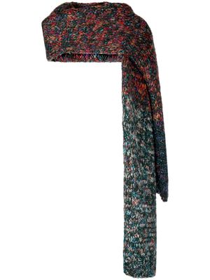 Dries Van Noten Pre-Owned 2010 knitted asymmetric cape - Multicolour