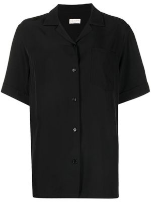 Dries Van Noten Pre-Owned Cuban-collar short-sleeved shirt - Black