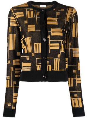 Dries Van Noten Pre-Owned geometric pattern-print buttoned cardigan - Brown
