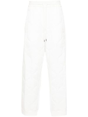 DRIES VAN NOTEN quilted wide-leg track pants - White