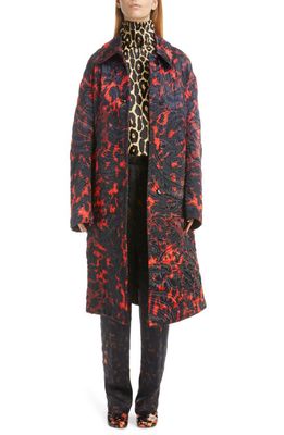 Dries Van Noten Rinks Floral Quilted Coat in Red 352