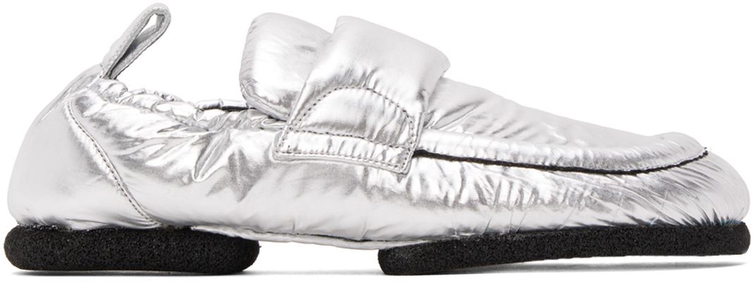 Dries Van Noten Silver Padded Loafers