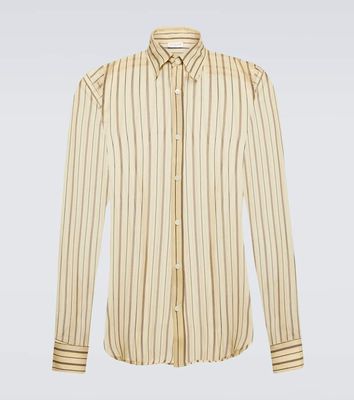 Dries Van Noten Striped georgette shirt