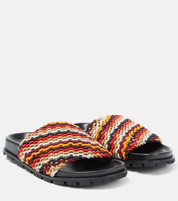 Dries Van Noten Striped slides