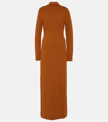 Dries Van Noten Teagan cable-knit wool maxi dress