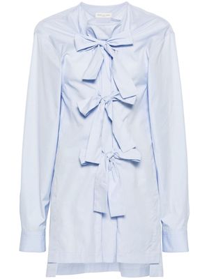 DRIES VAN NOTEN tie-knotted cotton shirt - Blue