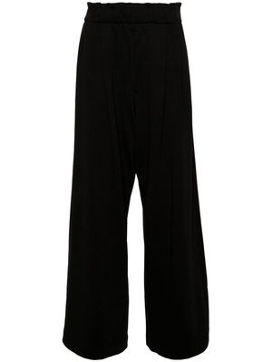 DRIES VAN NOTEN wide-leg cotton track pants - Black
