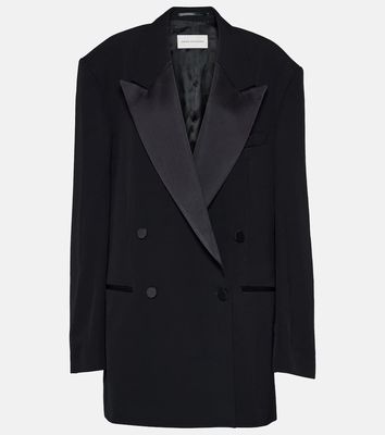 Dries Van Noten Wool and silk-blend gabardine tuxedo jacket