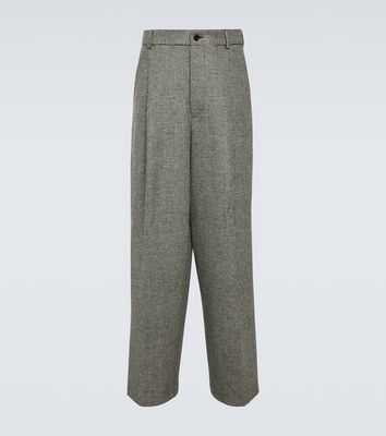 Dries Van Noten Wool tweed straight pants
