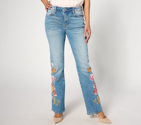 Driftwood Jeans Wyatt Embroidered Flare - Portofino