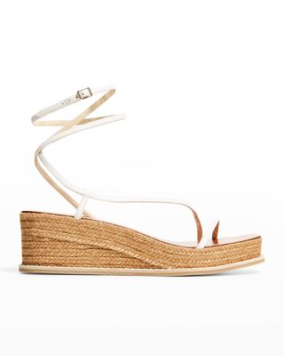 Drive Leather Wedge Espadrille Sandals