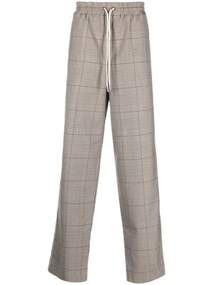 Drôle De Monsieur check pattern virgin-wool trousers - Neutrals