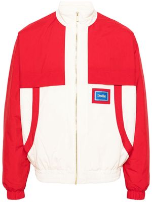 Drôle De Monsieur colour-block zipped jacket - Red