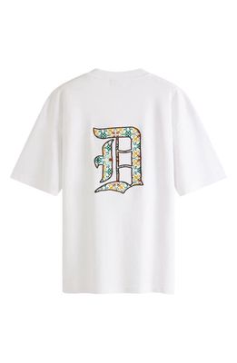 Drôle de Monsieur Embroidered Cotton Graphic Tee in White