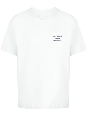 Drôle De Monsieur graphic-print cotton T-Shirt - Blue