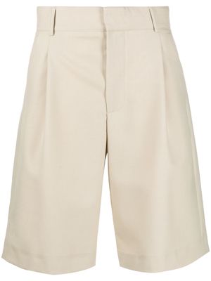 Drôle De Monsieur knee-length cotton chino shorts - Neutrals