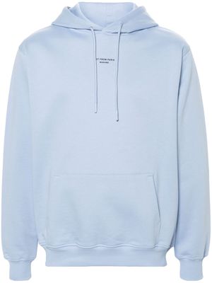 Drôle De Monsieur Le Hoodie Slogan cotton hoodie - Blue