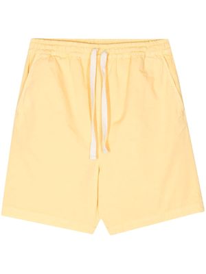 Drôle De Monsieur logo-patch twill bermuda shorts - Yellow