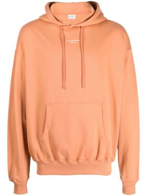 Drôle De Monsieur logo-print pouch-pocket hoodie - Orange