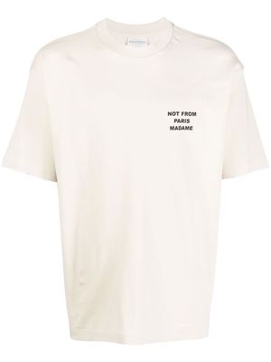Drôle De Monsieur logo-print T-shirt - Neutrals