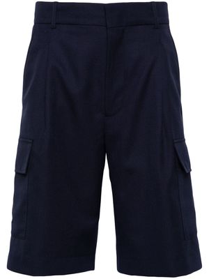 Drôle De Monsieur mid-rise twill cargo shorts - Blue