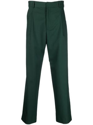 Drôle De Monsieur pleat-detail wide leg trousers - Green